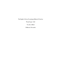 The Right to Fish in Tyendinaga Mohawk Territory Word Count