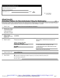 Voluntary Petition for Non-Individuals Filing for Bankruptcy 4/16 If More Space Is Needed, Attach a Separate Sheet to This Form