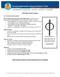 2016 Bike Rack Program