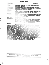 DOCUMENT RESUME ED 345 924 RC 018 702 TITLE Color
