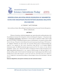 Identification and Intra Species Delineation of Ornamented Flying Fish Cheilopogon Spilonotopterus (Bleeker, 1866) with Dna Barcodes