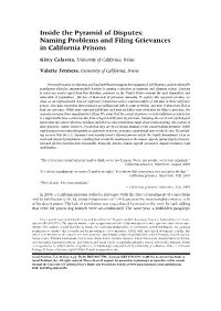 Naming Problems and Filing Grievances in California Prisons
