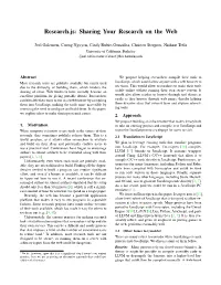 Research.Js: Sharing Your Research on the Web