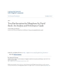 Two-Part Invention for Vibraphone by David Stock