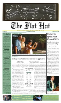 Comey to Speak with Class of 2013
