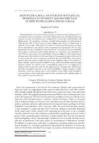 Deep-Water Corals: an Overview with Special Reference to Diversity and Distribution of Deep-Water Scleractinian Corals