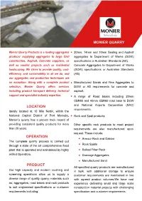 Monier Quarry Location Operation Product