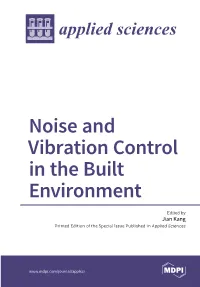 Noise and Vibration Control in the Built Environment