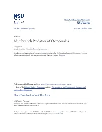 Nudibranch Predators of Octocorallia Eric Brown Nova Southeastern University, Edbrown45@Yahoo.Com