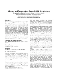 A Power and Temperature Aware DRAM Architecture