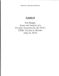 Eric Burger, Issues and Analysis of a Provider Transition/Or the NPAC, S