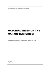 Full Report for Watching Brief on the War on Terrorism