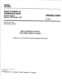 Group of Experts on Geographical Names Z Te^ WORKING PAPER
