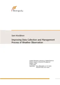 Improving Data Collection and Management Process of Weather Observation