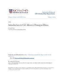 Introduction to G.E. Moore's Principia Ethica G
