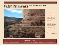 Unaweep Tabeguache Byway Corridor Management Plan