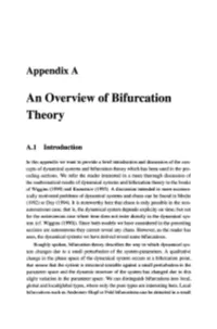 An Overview of Bifurcation Theory