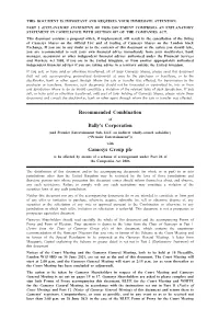 Recommended Combination Bally's Corporation Gamesys Group