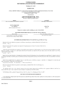 ARVINMERITOR, INC. (Exact Name of Registrant As Specified in Its Charter)