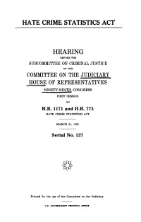 Hate Crime Statistics Act