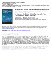 International Journal of Human-Computer Interaction An