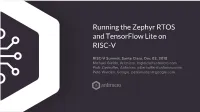 Running the Zephyr RTOS and Tensorflow Lite on RISC-V