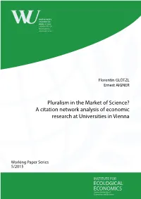A Citation Network Analysis of Economic Research at Universities in Vienna