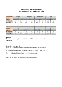 Harborough Narrative, Primary and Secondary Forecasts PDF, 1