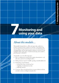 Monitoring and Using Your Data