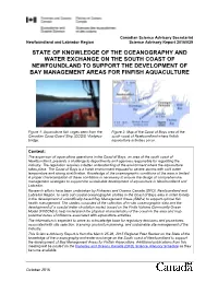 State of Knowledge of the Oceanography and Water
