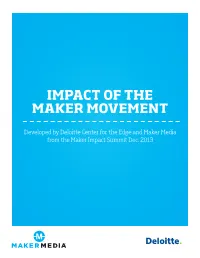 Impact of the Maker Movement