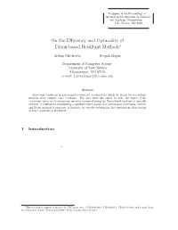On the Efficiency and Optimality of Dixon-Based Resultant Methods∗