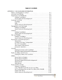 Table of Contents Appendix A
