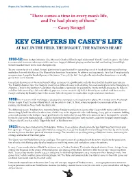 View Key Chapters of Casey's Life
