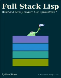 Full Stack Lisp Build and Deploy Modern Lisp Applications