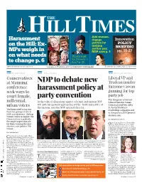 NDP to Debate New Harassment Policy at Party Convention