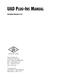 UAD Powered Plug-Ins Manual V6.3.2