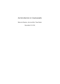 An Introduction to Cryptography