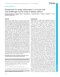 Biosignature for Airway Inflammation in a House Dust Mite-Challenged