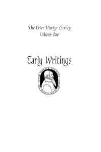 Early Writings