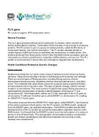 FLI1 Gene Fli-1 Proto-Oncogene, ETS Transcription Factor