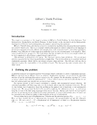 Hilbert's Tenth Problem