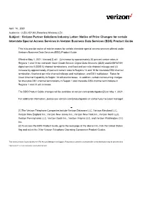 Subject : Verizon Partner Solutions Industry Letter: Notice of Price