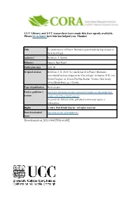 UCC Library and UCC Researchers Have Made This Item Openly Available