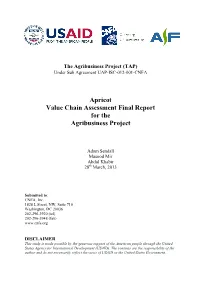 Apricot Value Chain Assessment Final Report for the Agribusiness Project