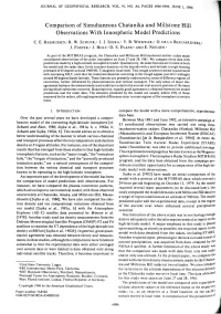 Comparison of Simultaneous Chatanika and Millstone Hill Observations with Ionospheric Model Predictions