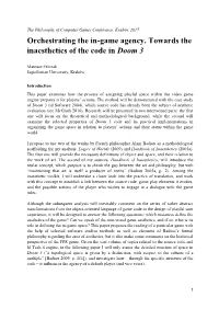 Orchestrating the In-Game Agency. Towards the Inaesthetics of the Code in Doom 3