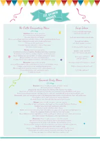 Sit Down Menus
