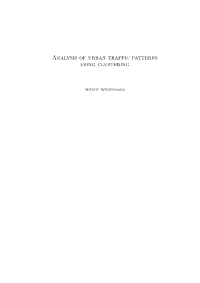 Analysis of Urban Traffic Patterns Using Clustering