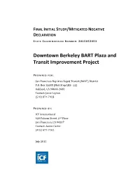 Downtown Berkeley BART Plaza and Transit Improvement Project